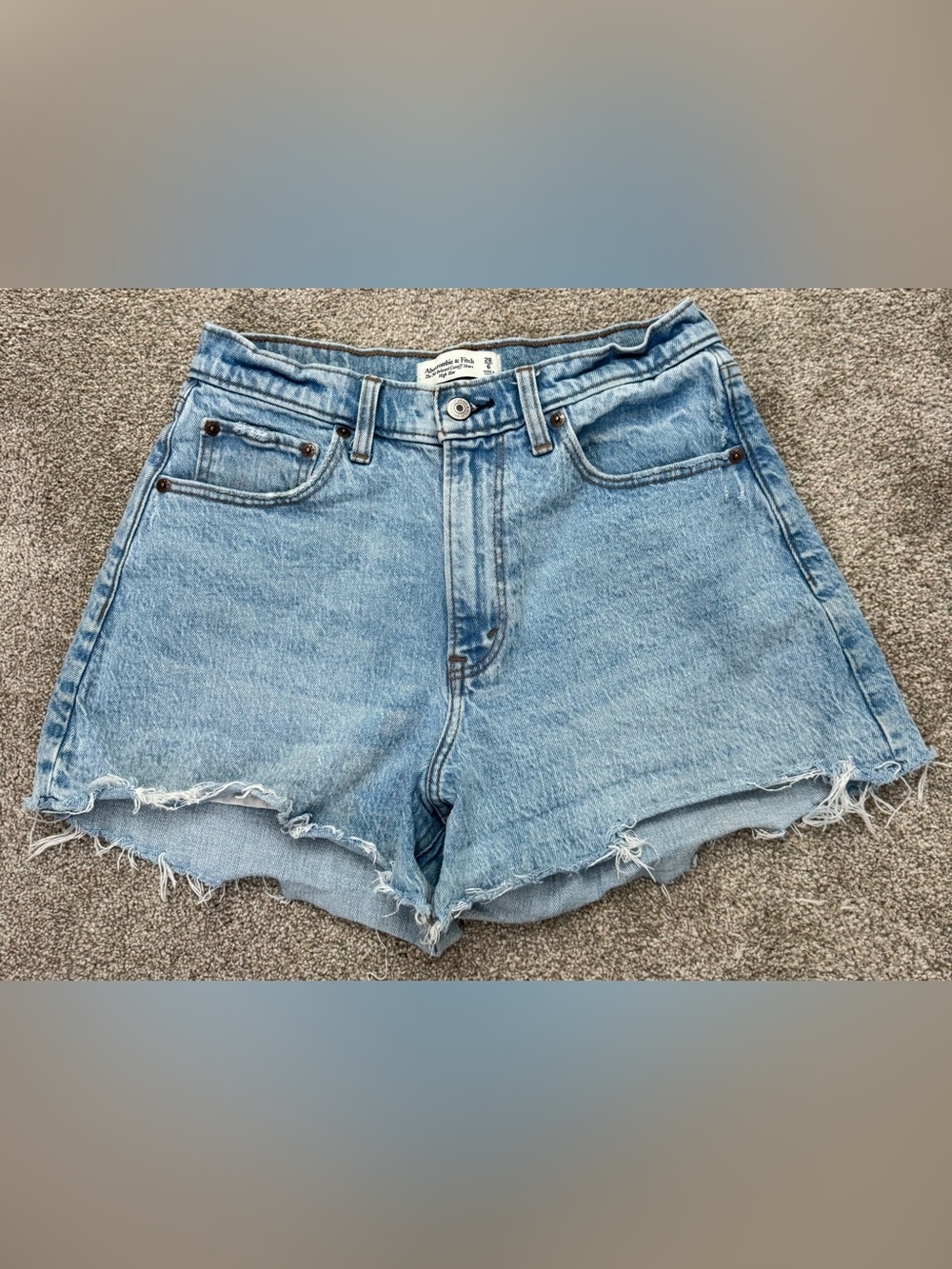 Abercrombie and Fitch The 90s Relaxed Cut Off Short High Rise Curve Love 28/6
